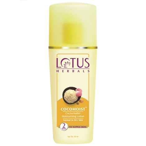 Buy Lotus Herbals Cocomoist Cocoa-Butter Moisturising Lotion | For Normal to Dry Skin | 80ml - Purplle