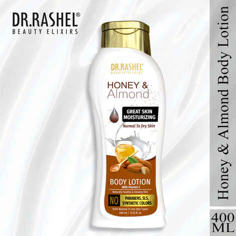 Buy Dr.Rashel Honey And Almond Skin Moisturizing Body Lotion Suits Normal To Dry Skin Types (400 ml) - Purplle