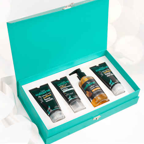 mCaffeine Start Easy Skincare Gift Kit - Premium Face & Body Care Gift - Complete Shower Care Combo of 4