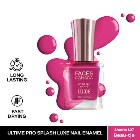 FACES CANADA Ultime Pro Splash Luxe Nail Enamel - Beau-tie (L27), 12 ml | Glossy Finish | Quick Drying | Long Lasting | High Shine | Chip Defiant | Even-Finish | Vegan | Non-Toxic | Ethanol-Free