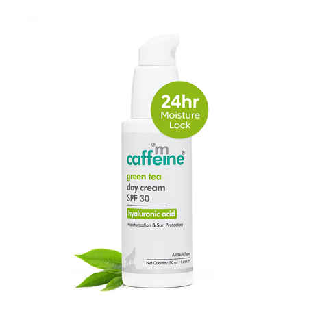 Buy mCaffeine Green Tea day cream SPF 30 with hyaluronic acid - 50 ml - Purplle