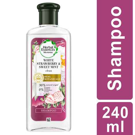 Herbal Essences White Strawberry & Sweet Mint SHAMPOO- For Cleansing and Volume - No Paraben, No Colorants, 240 ml