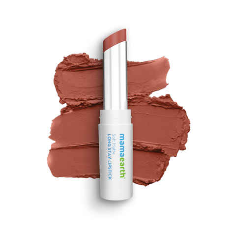 Mamaearth Soft Matte Long Stay Lipsticks with Jojoba Oil & Vitamin E for 12 Hour - Honey Blush-3.5 gm