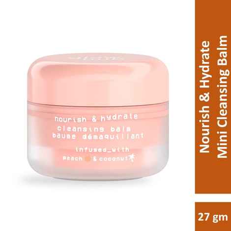 Buy Glow Hub | Mini Nourish & Hydrate Cleansing Balm (27 gm) | Hyaluronic acid, Peach extract, Coconut water, Shea Butter | Glow enhancing, Hydrating, Nourishing - Purplle