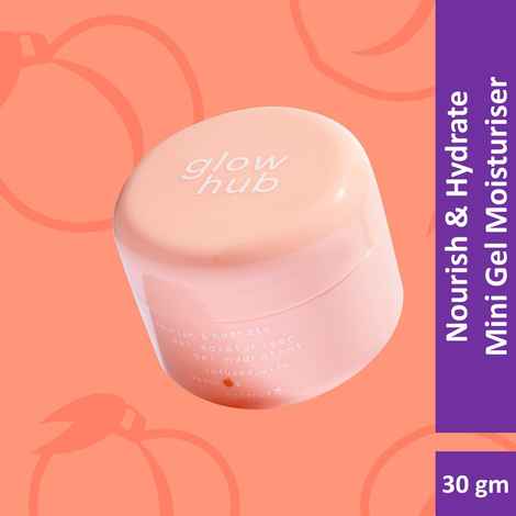 Buy Glow Hub | Mini Nourish & Hydrate Gel Moisturiser (30 gm) | Hyaluronic acid, Peach extract & Coconut water | Glow enhancing, Hydrating, Nourishing - Purplle