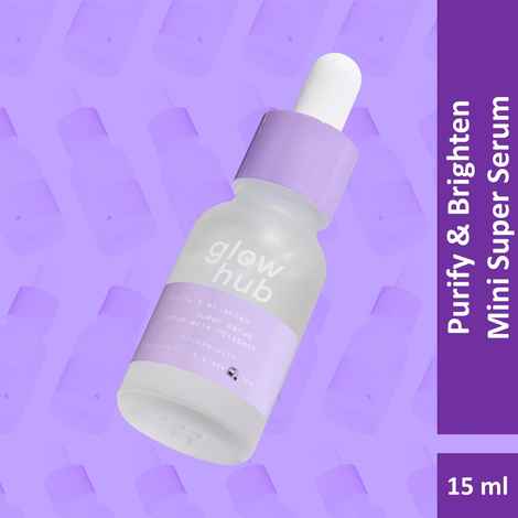Buy Glow Hub | Mini Purify & Brighten Super Serum (15 ml) | Black tea extract, Blueberry, Salicylic Acid, Willow bark | Brightening, Detoxifying - Purplle