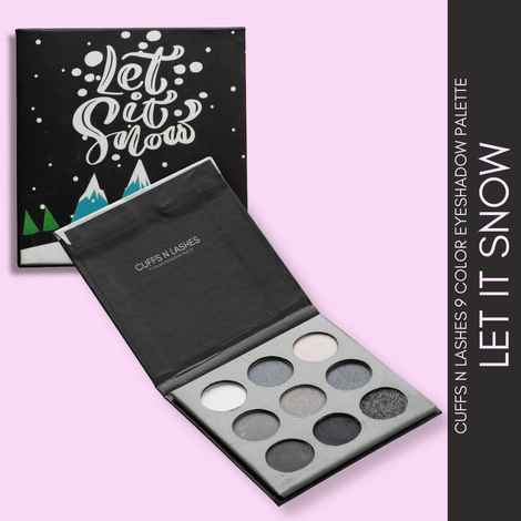 Cuffs N Lashes 9 Color Eyeshadow Palette, Let it Snow - 18 gm