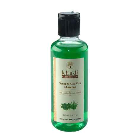 Buy Khadi Shuddha Neem & Aloe Vera Shampoo - Anti Dandruff & Anti Hair Fall (Sls, Sles & Paraben Free) - Purplle