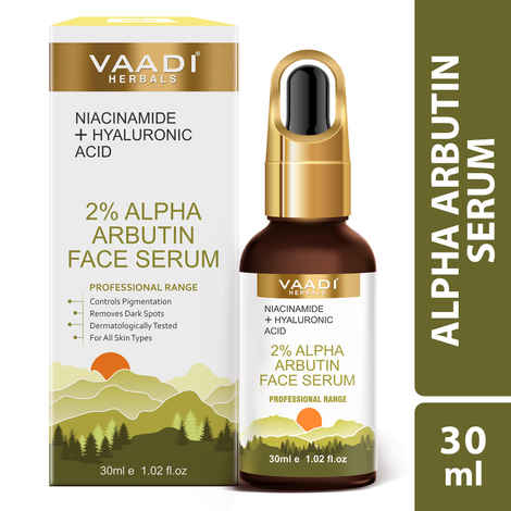 Buy Vaadi Herbals 2% Alpha Arbutin Face Serum With Niacinamide & Hyaluronic Acid - 30 ml - Purplle