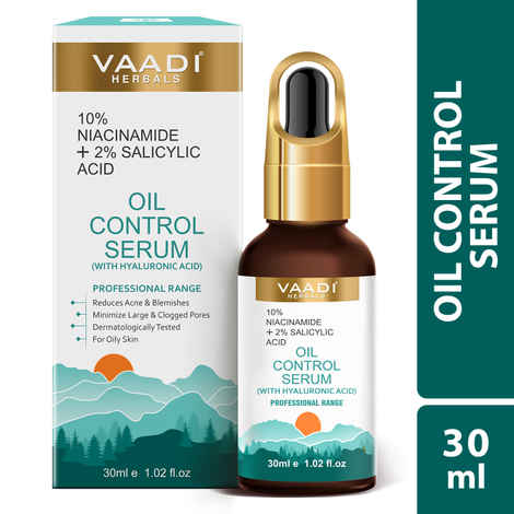 Buy Vaadi Herbals Oil Control Serum With 10 % Niacinamide & 2% Salicylic Acid - 30 ml - Purplle