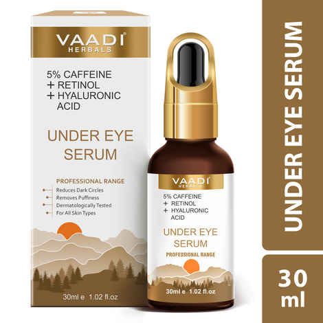 Buy Vaadi Herbals Under Eye Serum With 5% Caffeine & Retinol & Hyaluronic Acid - 30 ml - Purplle