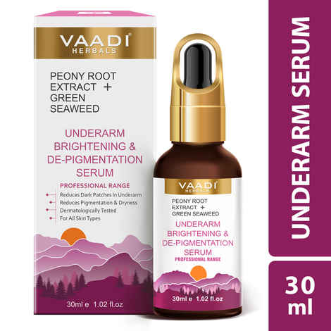 Buy Vaadi Herbals Underarm Brightening & De-Pigmentation Serum With Peony Root Extract & Green Seaweed 30 ml - Purplle