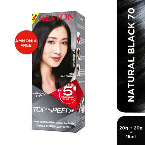 Buy Revlon Top Speed Hair Color Woman - Natural Black 70 - Small - Purplle