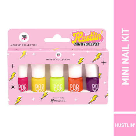 Buy MyGlamm POPxo Makeup Collection - Hustlin’ Mini Nail Kit-Hustlin (5X3 ml) - Purplle
