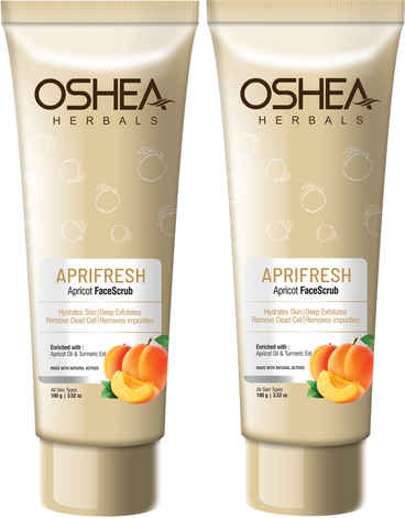 Buy Oshea Herbals Aprifresh Apricot Scrub 100Grams pack of 2 - Purplle