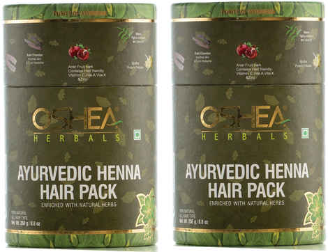 Buy Oshea Herbals Natural Henna Hair Pack 250Grams pack of 2 - Purplle