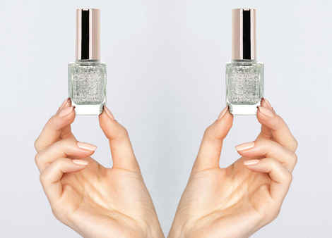 Buy Oshea HerbalsNail Enamel 45 Shiny Silver 10Milliliters pack of 2 - Purplle