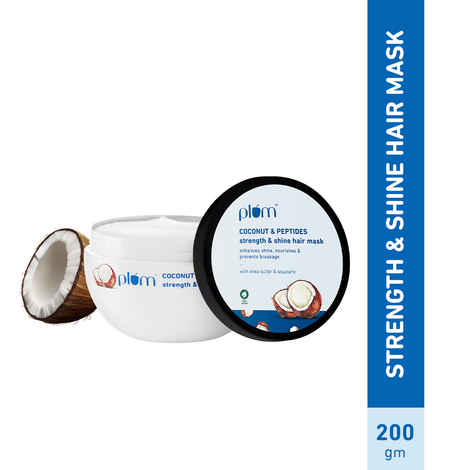 Plum Coconut & Peptides Strength & Shine Hair Mask IFor all hair types| Paraben- Free 200 gm