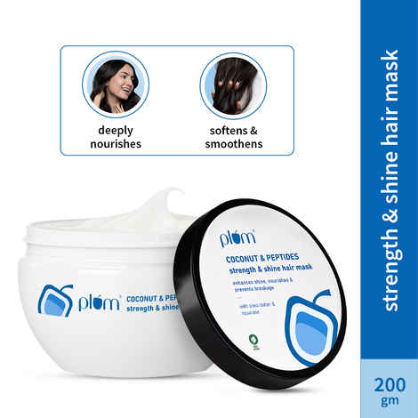 Plum Coconut & Peptides Strength & Shine Hair Mask IFor all hair types| Paraben- Free 200 gm