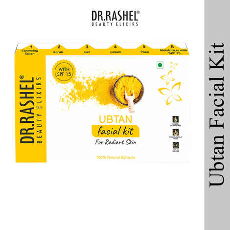 Buy Dr.Rashel Ubtan Facial Kit For Radiant Skin With Spf 15 Moisturizer - Combo of 6 - Purplle