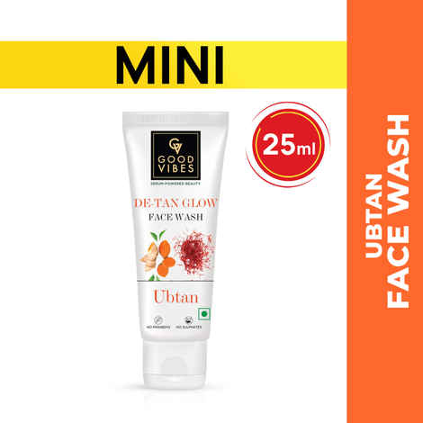Buy Good Vibes De-Tan Glow Ubtan Face Wash (25 ml) - Purplle
