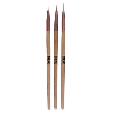 Buy Bronson Professional Nail Art Zero Point Gel Liner Brush Set (pack of 3) - Purplle