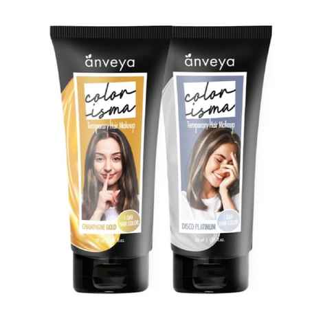 Buy Anveya Colorisma Champagne Gold and Disco Platinum, 30 ml eah - Purplle