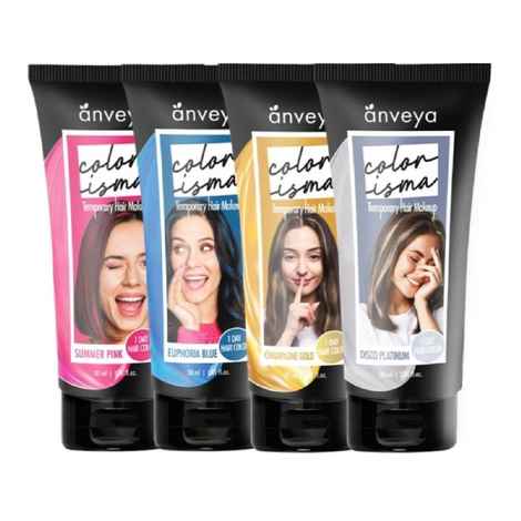 Buy Anveya Colorisma Euphoria Blue, Summer Pink, Champagne Gold and Disco Platinum Pack of 4 - Purplle
