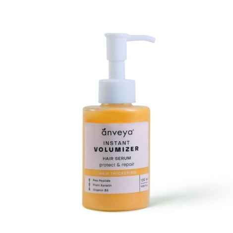 Buy Anveya Instant Volumizer Keratin Hair Serum, 120ml | Provides Instant Hair Volume, Shine & Bounce to Hair | Instant Hair Smoothening & Anti Hair Thinning - Purplle