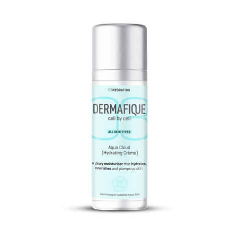 Buy Dermafique Aqua Cloud Hydrating Creme with Shea Butter a€“ 30 gm, with Seaweed Extracts, Weightless & Non-greasy, Moisturizer for Face with Deep Hydration - Purplle