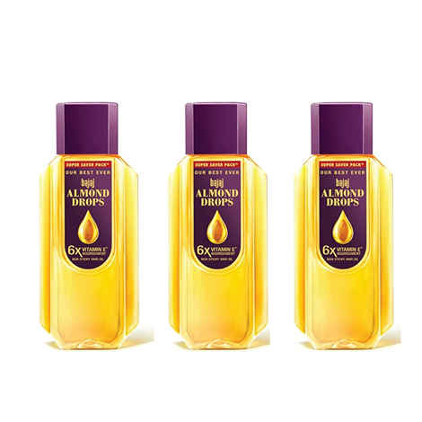 Buy Bajaj Almond Drops Hair Oil (650 ml) - Pack of 3 - Purplle