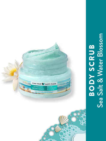 Buy Find Your Happy Place - Sunkissed Ocean Waves Exfoliating Body Scrub Sea Salt & Water Blossom 250g - Purplle