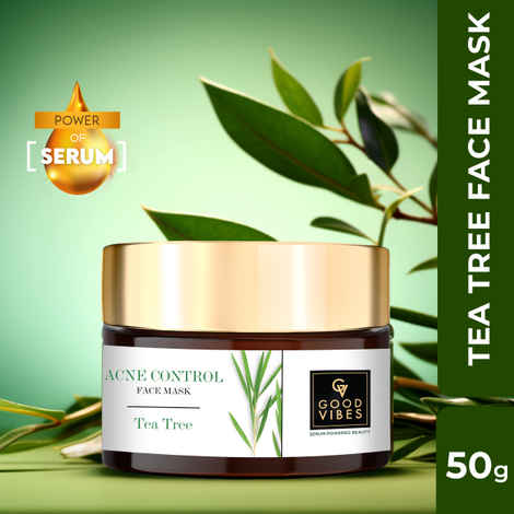 Buy Good Vibes Acne Control Tea Tree Cleansing Mask with Power of Serum (50 gm) - Purplle