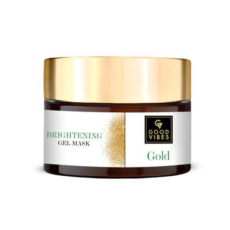 Buy Good Vibes Gold Brightening Gel Mask | Anti-Ageing, Nourishing | No Parabens, No Sulphates, No Mineral Oil, No Animal Testing (50 gm) - Purplle