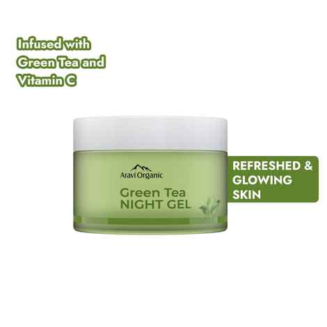 Buy Aravi Organic Green Tea Night Gel Moisturizer - For Overnight Hydration - For Anti-Aging Oil Free Gel Moisturizer -For Men & Women - 50 gm - Purplle