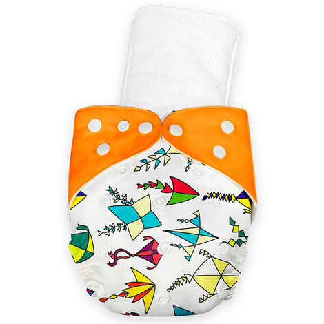 Bumtum Premium Cloth Diaper Yellow + Kite 1 Pc