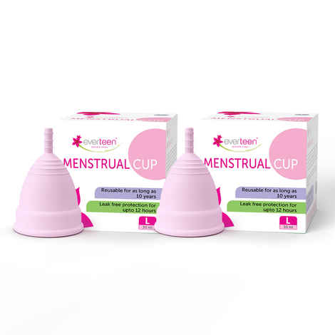 Buy everteen Large Reusable Menstrual Cup with No Leakage and Odor - Rash Free, Pack 2 (30 ml) - Purplle