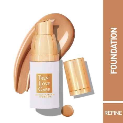 Buy MyGlamm Treat Love Care 24 Hrs Antipollution Foundation-Refine-14ml - Purplle