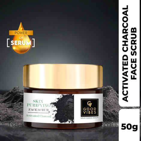 Good Vibes Activated Charcoal Skin Purifying Face Scrub (50 gm)