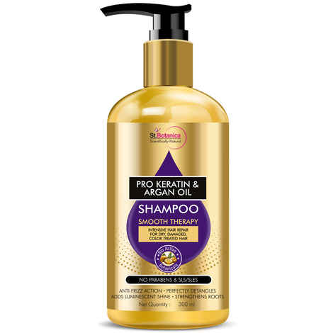 Buy St.Botanica Pro Keratin & Argan Oil Smooth Therapy Shampo (300 ml) - Purplle