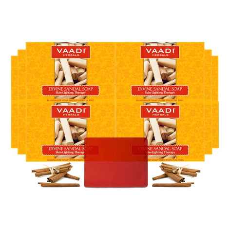 Buy Vaadi Herbals Pack of 12 Divine Sandal Soap with Saffron & Turmeric (12 x 75 g) - Purplle