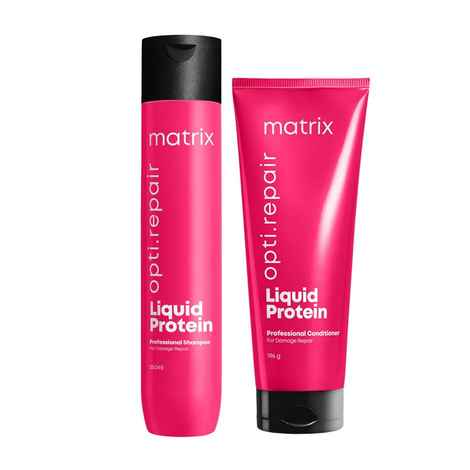 Buy Matrix InstaCure Shampoo(350 ml) & Conditioner (200 ml) with Liquid Protein for Damaged Hair| Ditch Damage from the 1st Use*| Reduced Split Ends, Breakage, Knotting | For All Hair Type - Purplle