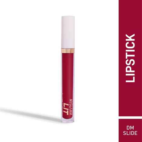Buy MyGlamm LIT Liquid Matte Lipstick-Dm Slide- (3 ml) - Purplle