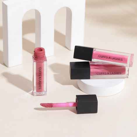 Cuffs N Lashes Matte Mini Set of 3 Matte Liquid Lipstick, Main Character (6 gm)