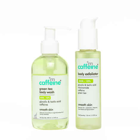 Buy mCaffeine Body Smoothening & Depigmenting AHA Routine Combo of 2 - Purplle