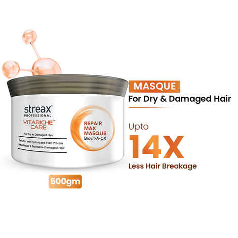 Streax Professional Vitariche Care Repair Max Hair Masque |For Healthy Hair | 500 gm