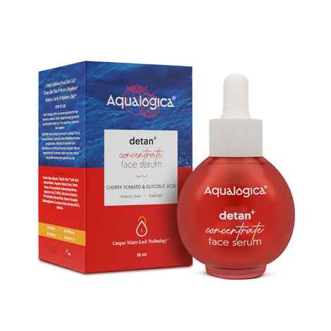 Aqualogica Detan+ Concentrate Face Serum with Cherry Tomato & Glycolic Acid for Tan Removal - 30 ml