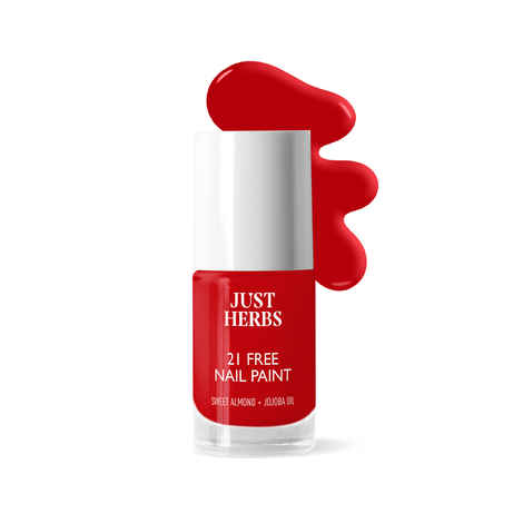 Buy Just Herbs Nail Polish 21 Chemical Free Formula,Quick Dry,Glossy, Wild Indian Rose - 6 ml - Purplle