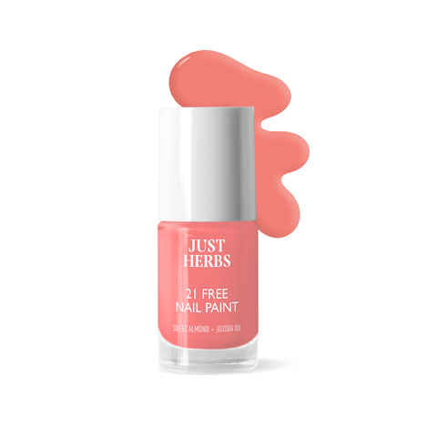 Buy Just Herbs Nail Polish 21 Chemical Free Formula, Quick Dry, Glossy, Peach Plush -6 ml - Purplle
