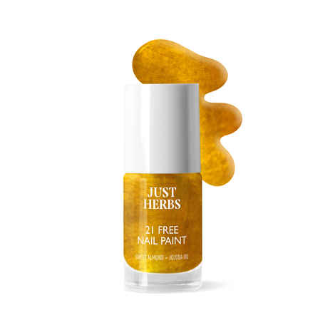 Buy Just Herbs Nail Polish 21 Chemical Free Formula, Quick Dry, Glossy, Gold Dust -6 ml - Purplle